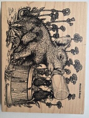 Vintage Stampendous House Mouse Designs wood-mounted rubber stamp